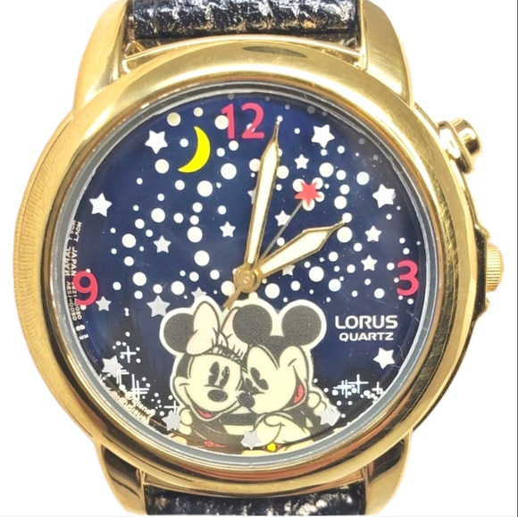 Disney Accessories - Disney X Lorus VTG Minnie & Mickey Glow in the Dark Musical Watch